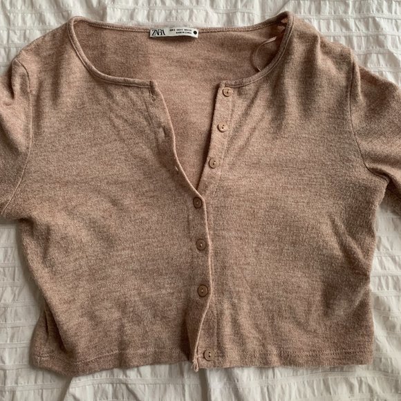 Zara Cropped Knit Jacket - Picture 4 of 5